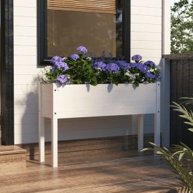 Planter White Solid pinewood Large Durable Planter