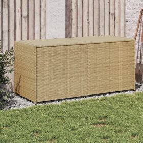 Garden Storage Box Mix Beige PE rattan 74.8 gal