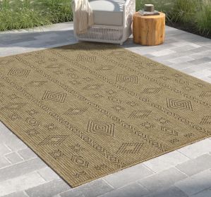 Earth GC_NTL1002 Jute/Mocha 7 ft. 10 in. x 10 ft. 3 in. Indoor/Outdoor Area Rug