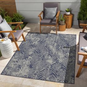 Sunshine GC_HAR2010 Blue 7 ft. 10 in. x 10 ft. 3 in. Indoor/Outdoor Area Rug (Color: as Pic)